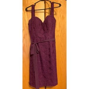 Mori lee bridesmaid dress short eggplant sz 8